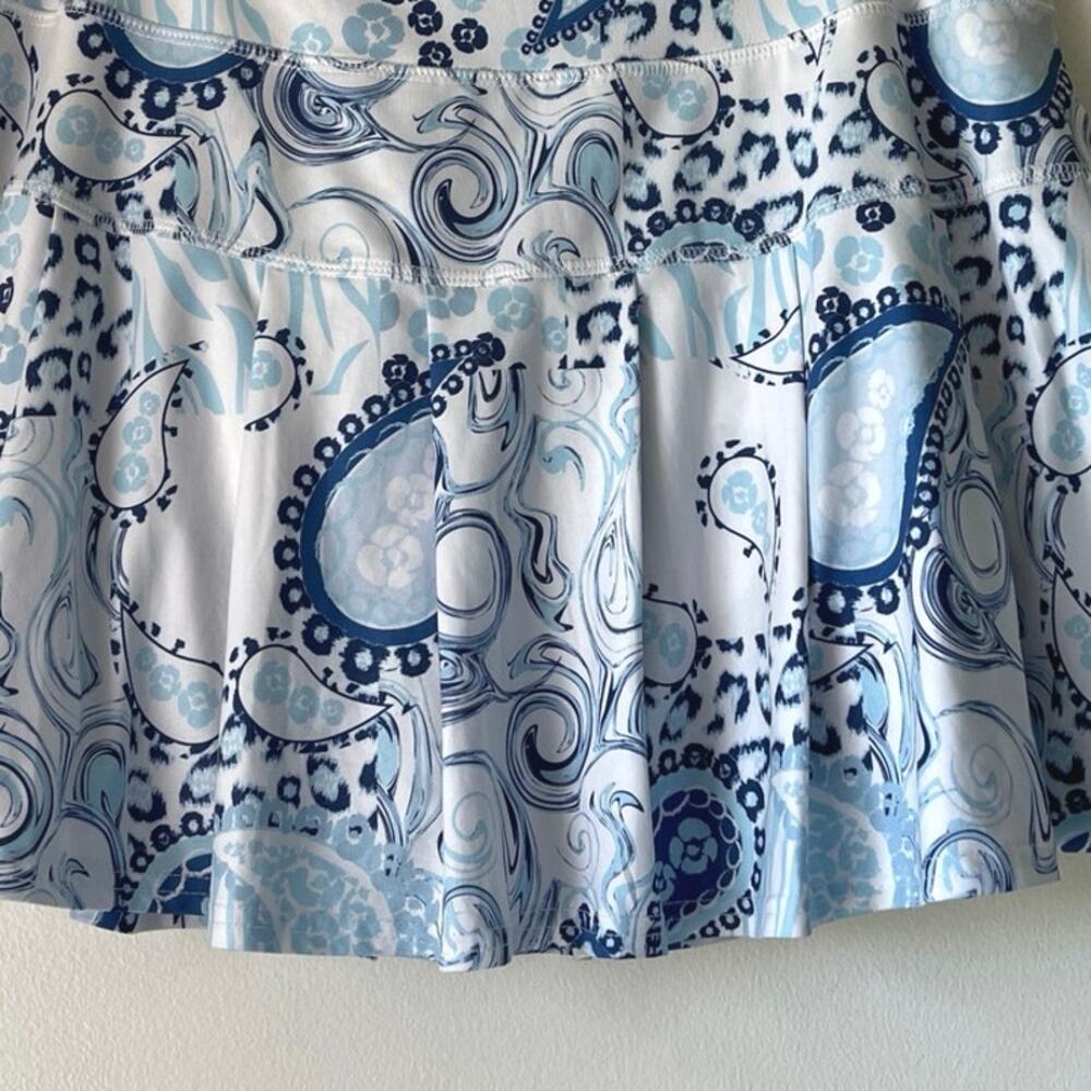 Gottex Paisley Tennis Skort Womens Size L Pocket Pickleball Walking Stretch Golf - Picture 3 of 12
